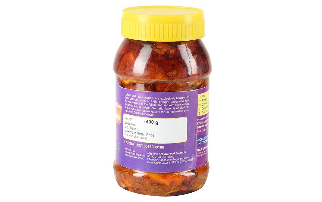 Aroura Mango Kasaundi Pickle (In Mustard Oil)   Plastic Jar  400 grams